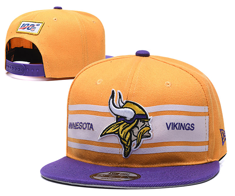 NFL Minnesota Vikings 2019 100th Season Stitched Snapback Hats 018